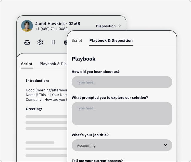 dialer playbook screenshot